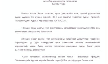 СУМЫН ЗАСАГ ДАРГЫН ҮЙЛ АЖИЛЛАГААНЫ  ХӨТӨЛБӨР ХЭРЭГЖҮҮЛЭХ 2023 ОНЫ ТӨЛӨВЛӨГӨӨ